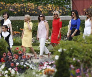 Małgorzata Tusk z Melanią Trump i Brigitte Macron