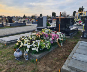 Grób zamordowanego i spalonego Andrzeja B