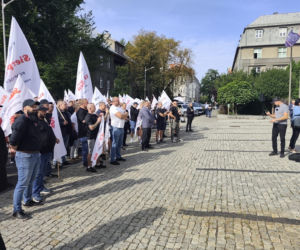Protest górników i hutników