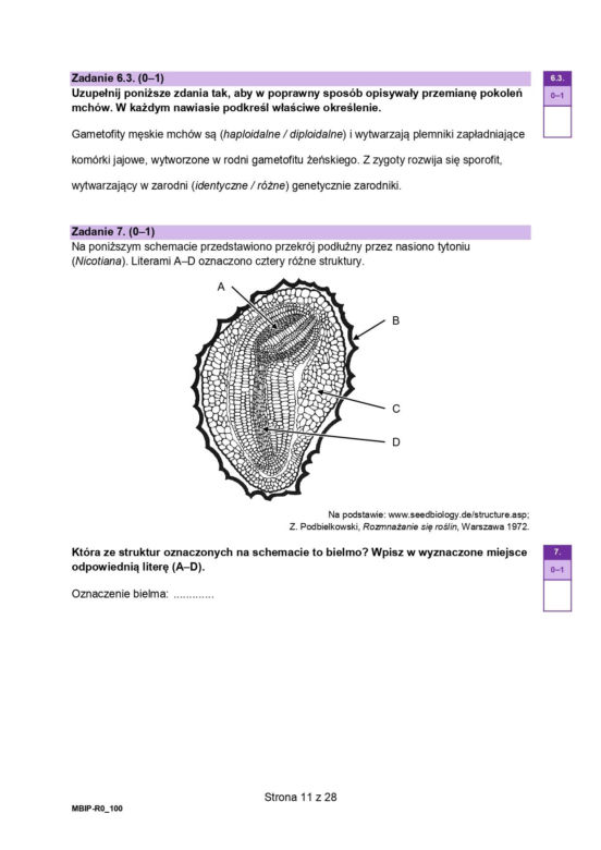 Biologia arkusze MATURA 2024 rozszerzenie FORMUŁA 2023