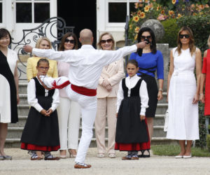 Małgorzata Tusk z Melanią Trump i Brigitte Macron