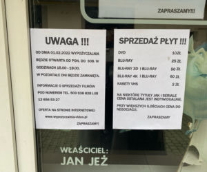  Godziny otwarcia wypożyczalni filmów przy ulicy Kalwaryjskiej 20 w Krakowie