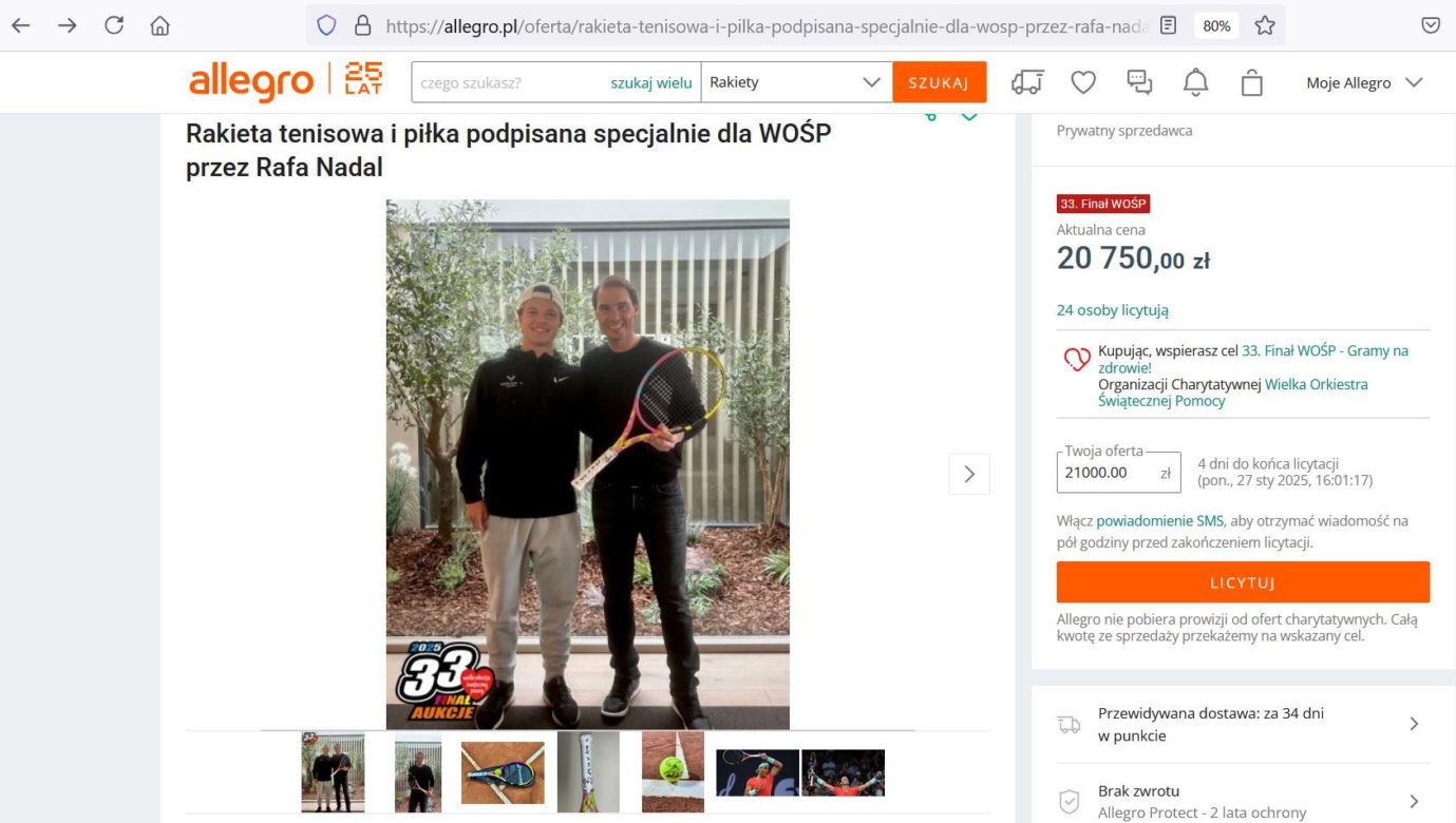 Wielki mistrz sportu poruszony akcją Owsiaka. To zrobił dla WOŚP 