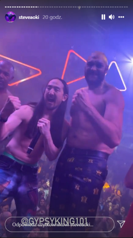 Tyson Fury na after party po wygranej z Wilderem