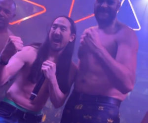 Tyson Fury na after party po wygranej z Wilderem