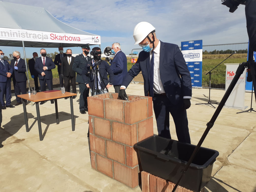 Uroczystość wmurowania kamienia węgielnego pod budowę Oddziału Celnego w Przemyślu 