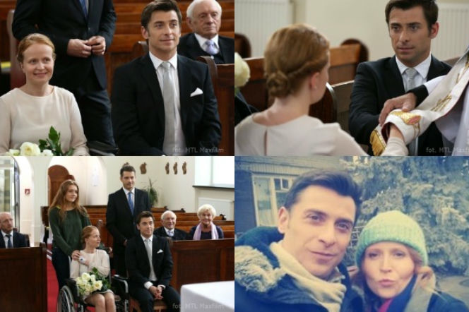M jak miłość odc. 1111. Ślub Marka i Ewy. Marek (Kacper Kuszewski), Ewa (Dominika Kluźniak)