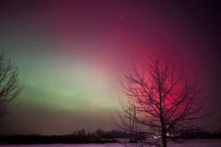 Zorza polarna w Siedlcach