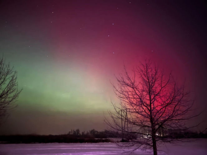 Zorza polarna w Siedlcach