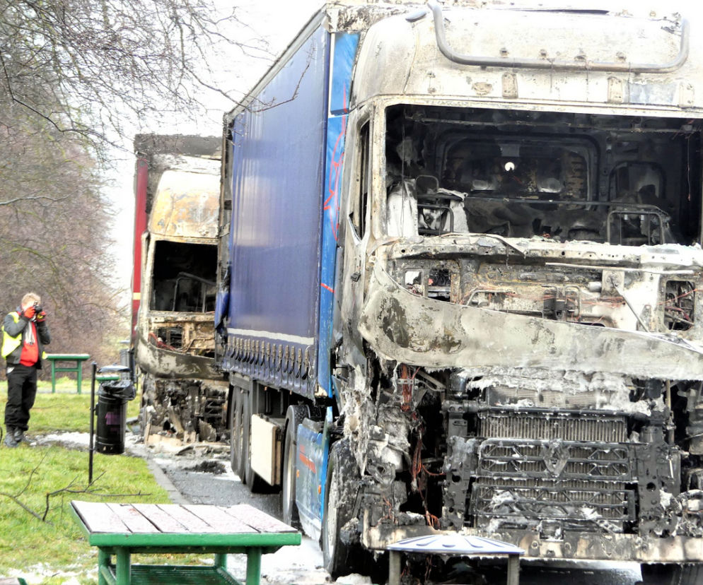 Spalił trzy TIR-y! Brał się za czwartego
