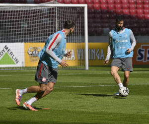 Trening reprezentacji Polski przed meczem ze Szwecją