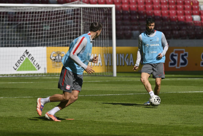 Trening reprezentacji Polski przed meczem ze Szwecją
