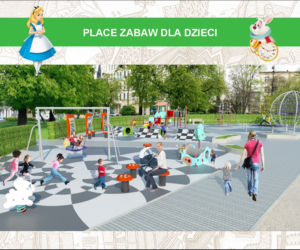 Wizualizacja skweru Skaczącej Gwaizdy