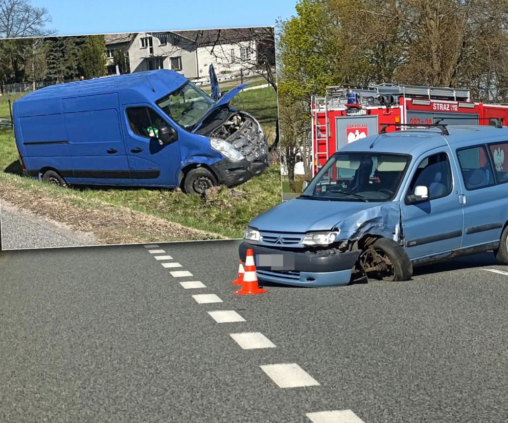 Osobówka zepchnęła busa do rowu