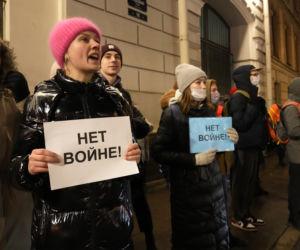 Antywojenne protesty w Rosji