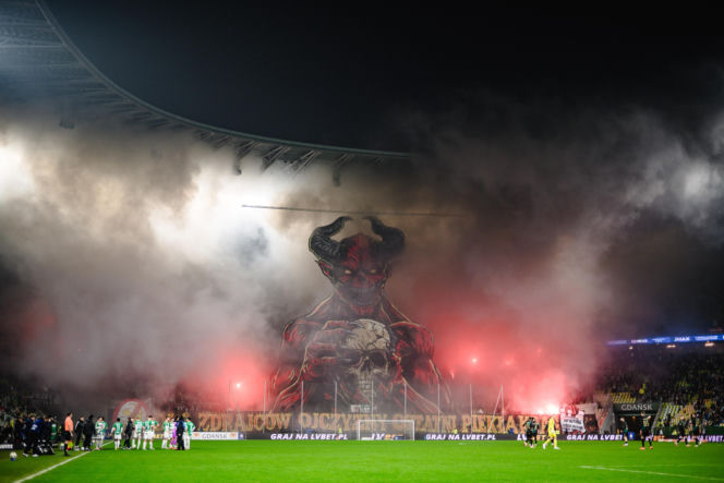 Lechia Gdańsk - Górnik Zabrze, zdjęcia kibiców i zawodników z meczu 18, kolejki PKO BP Ekstraklasy