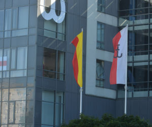 Flaga Białorusi na Ursynowie