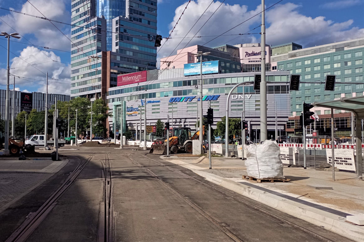 Przebudowa placu Rodła - czerwiec 2022