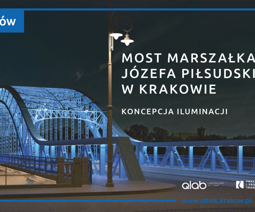 Kraków: Tak będzie wyglądał most Piłsudskiego po remoncie. Widowiskowa iluminacja!