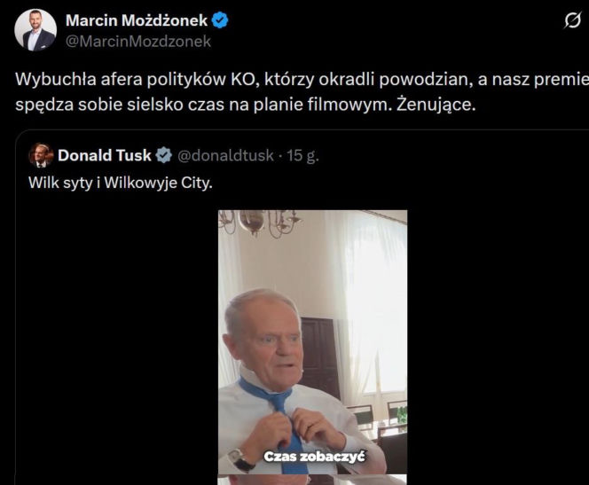 Politycy reagują na występ Tuska w "Ranczu"