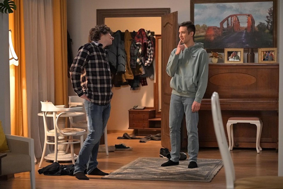 Pierwsza miłość. Filip (Dominik Smaruj), Florian/ Florek (Michał Kurek)