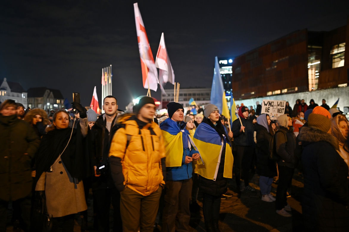 Solidarni z Ukrainą. Wielki wiec w Gdańsku
