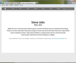 Steve Jobs nie żyje - zmieniony wygląd Apple.com