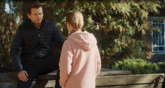 M jak miłość. Hania (Wiktoria Basik), Adam Karski (Patryk Szwichtenberg)