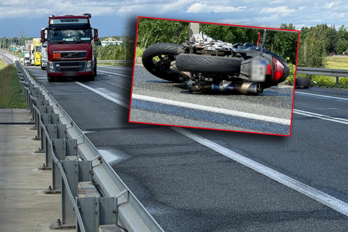 Motocyklista huknął w bariery na wiadukcie. 34-latek zginął na miejscu