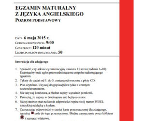 Matura język angielski 2015