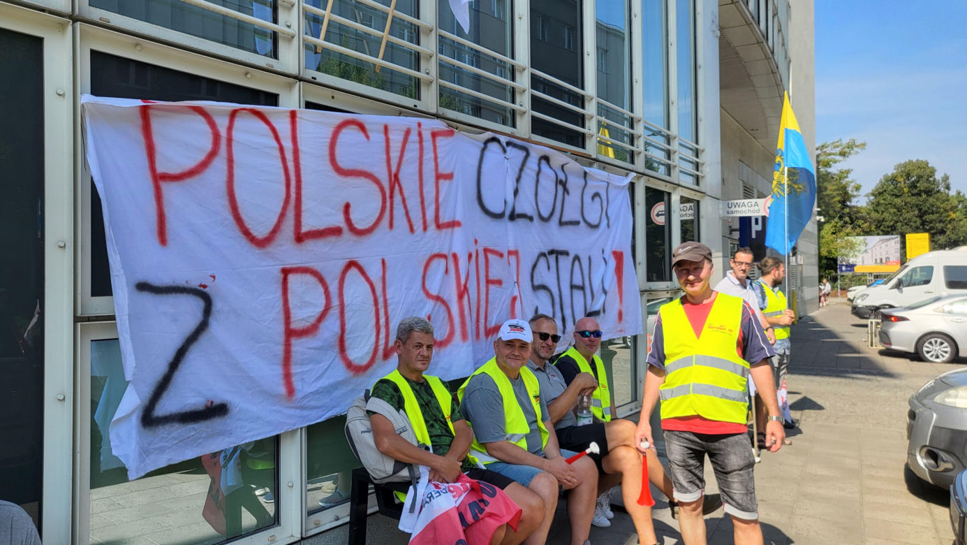 Pikieta górników i hutników w Warszawie (28.08.2025)