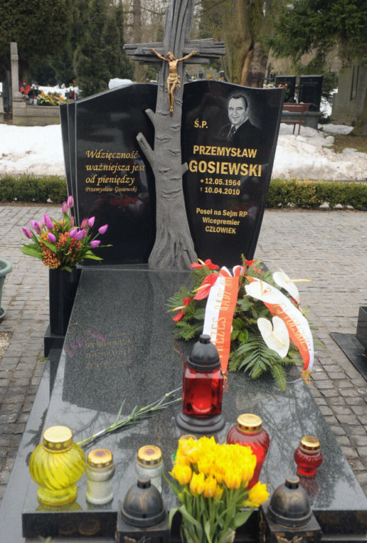 Grób wiceministra w rządzie Jarosława Kaczyńskiego, Przemysława Gosiewskiego