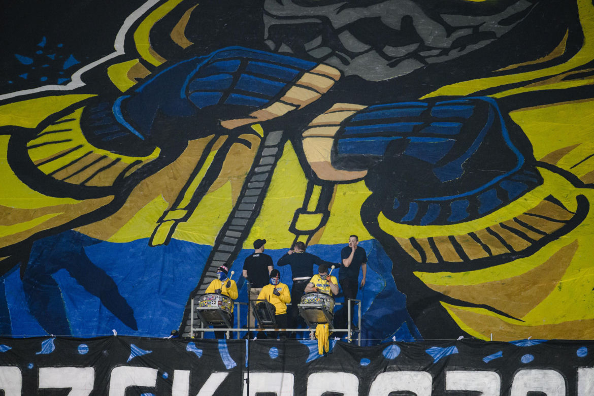 Arka Gdynia - Lechia Gdańsk: Zdjęcia kibiców z derbów Trójmiasta w ramach 23. kolejki PKO BP Ekstraklasy