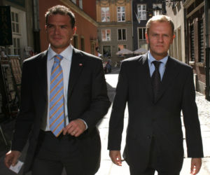 Sławomir Nowak i Donald Tusk w 2005