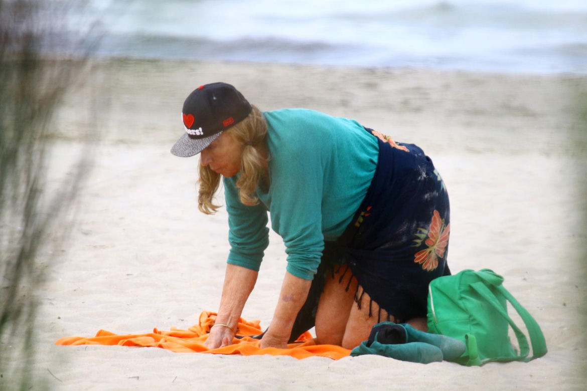 Agnieszka Fitkau-Perepeczko na plaży w Sopocie