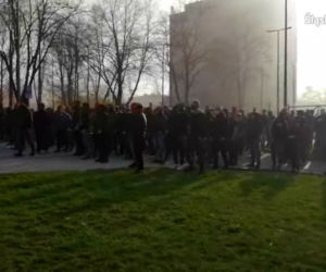 Tychy: Policjanci kontra pseudokibice. Gorąco po meczu GKS-u! Starcie ponad 200 osób