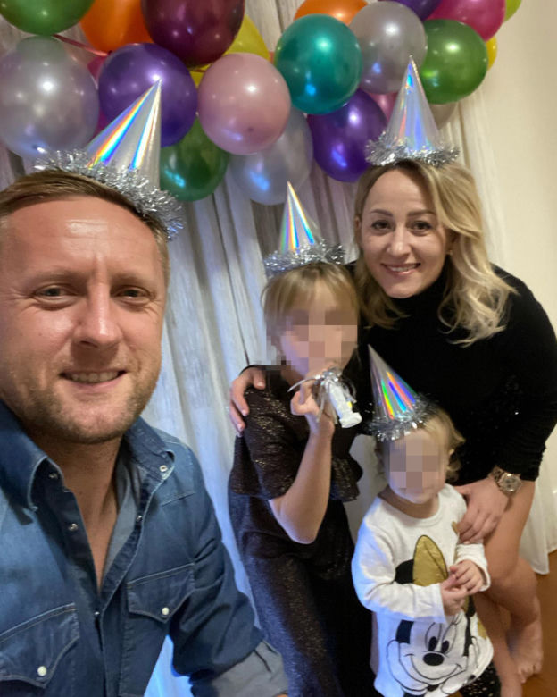Kamil Glik z rodziną