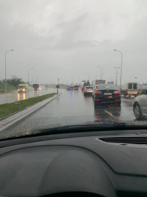 Białystok. Ulewa nad miastem 21.08.2019