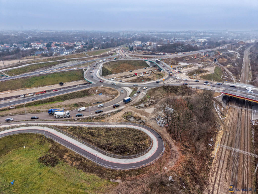 Budowa węzła Mistrzejowce na S7 w Krakowie