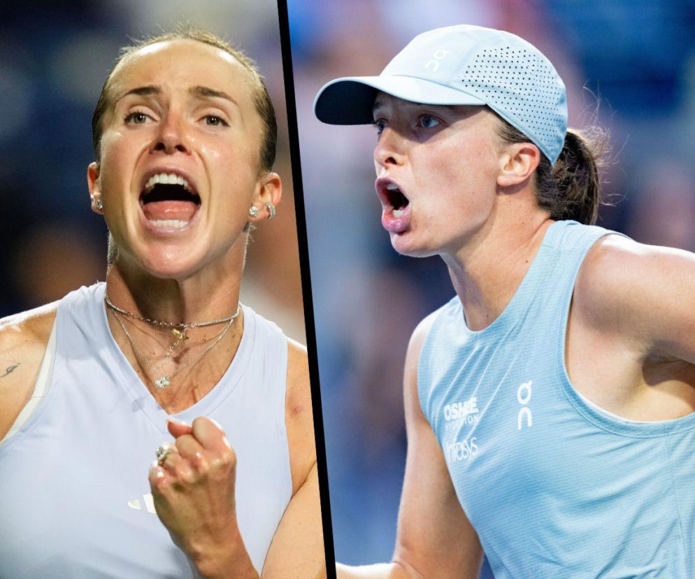 Tenisistka Elina Switolina z zaciśniętą pięścią obok Igi Świątek. O ich meczu w Toronto przeczytasz na SE Supersport.