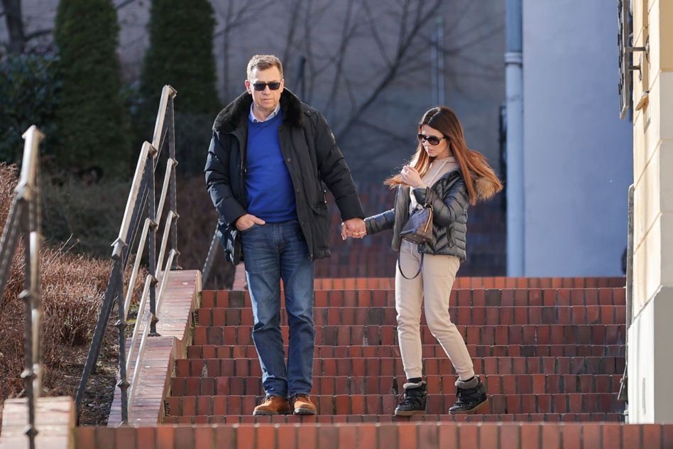 Paulina Koziejowska i Maciej Orłoś na romantycznym spacerze 