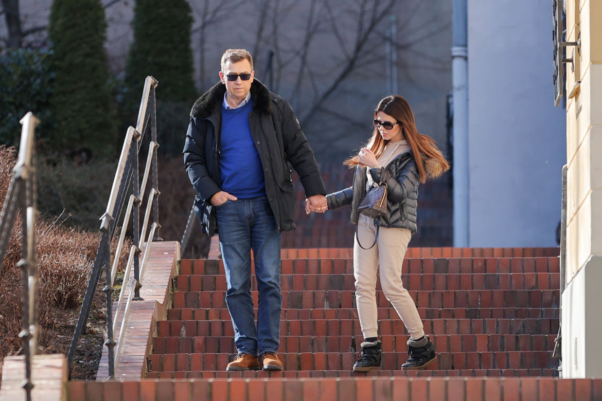 Paulina Koziejowska i Maciej Orłoś na romantycznym spacerze 
