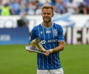 Christian Gytkjaer - król strzelców dostał buziaka