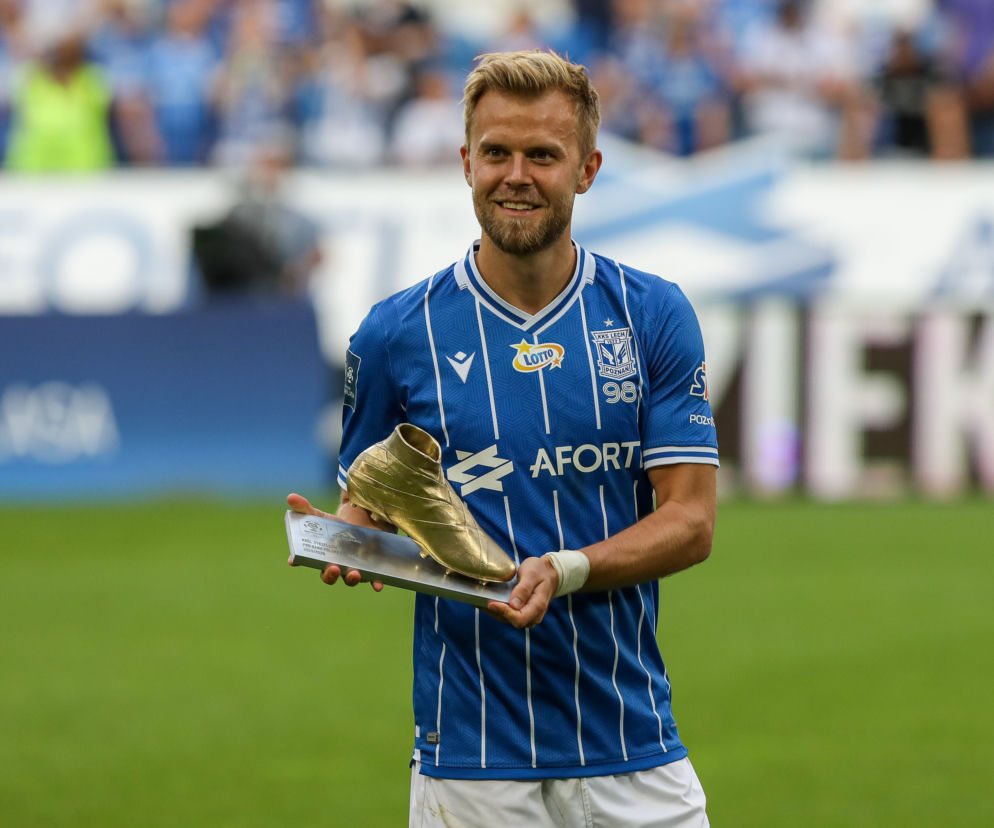 Christian Gytkjaer - król strzelców dostał buziaka