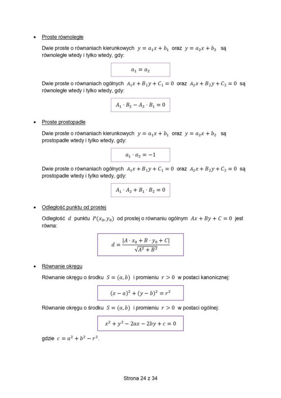 wzory matematyczne matura 2026