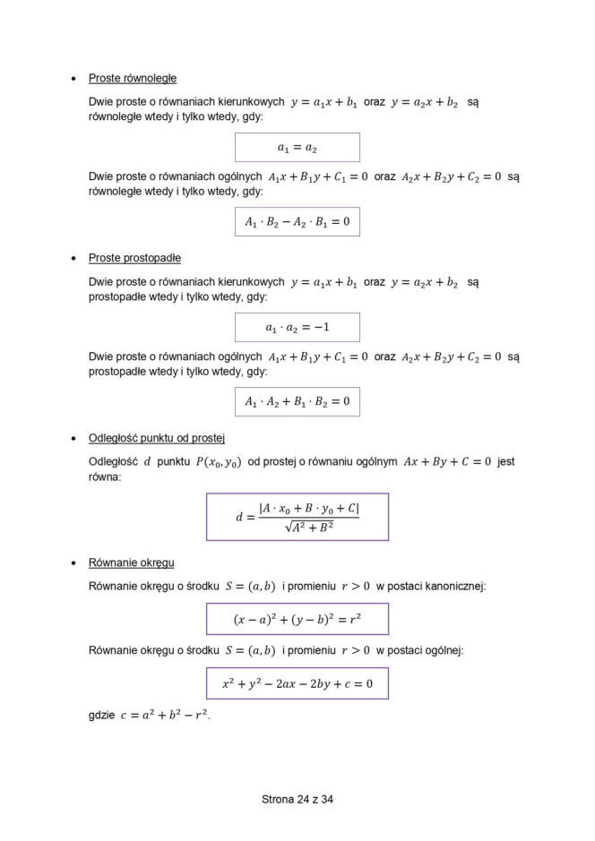 wzory matematyczne matura 2026