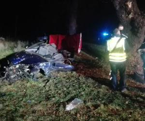 Wypadek w Gościeradowie Folwarku. Dwóch 19-latków zginęło na miejscu