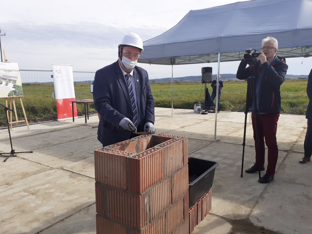 Uroczystość wmurowania kamienia węgielnego pod budowę Oddziału Celnego w Przemyślu 