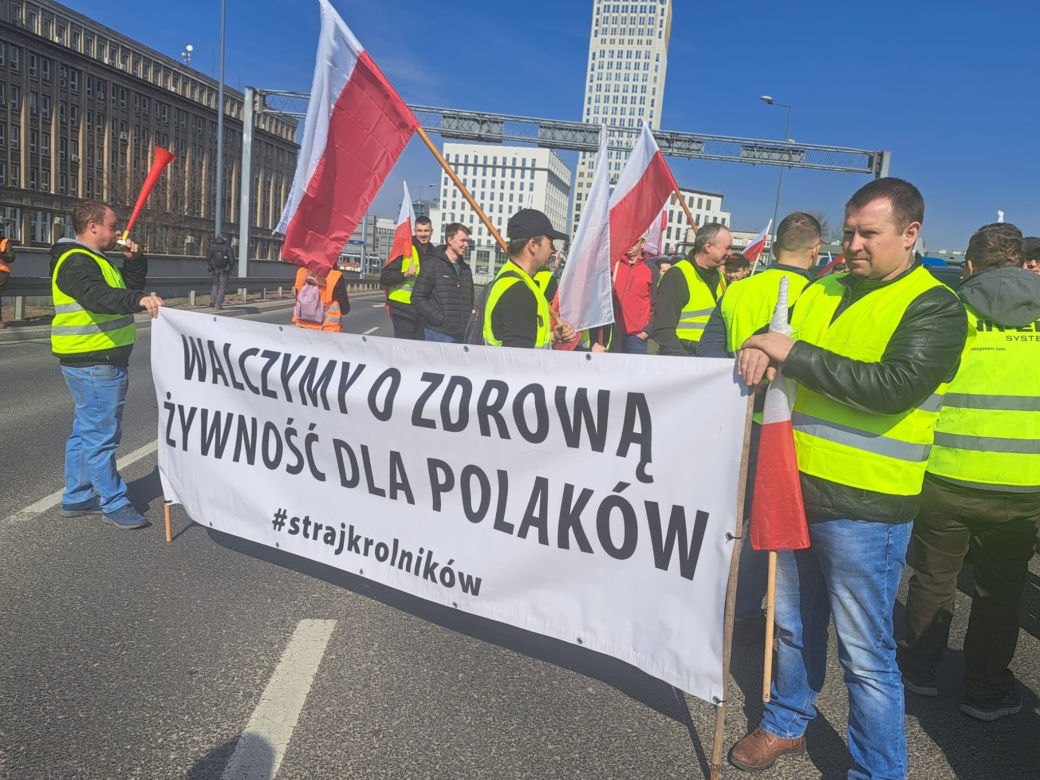 Protest rolników w Krakowie. 20.03.2024