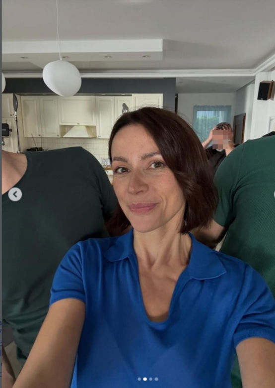 M jak miłość nowy sezon na planie. Mariusz (Mateusz Mosiewicz), Jakub Karski (Krzysztof Kwiatkowski), Martyna (Magdalena Turczeniewicz)